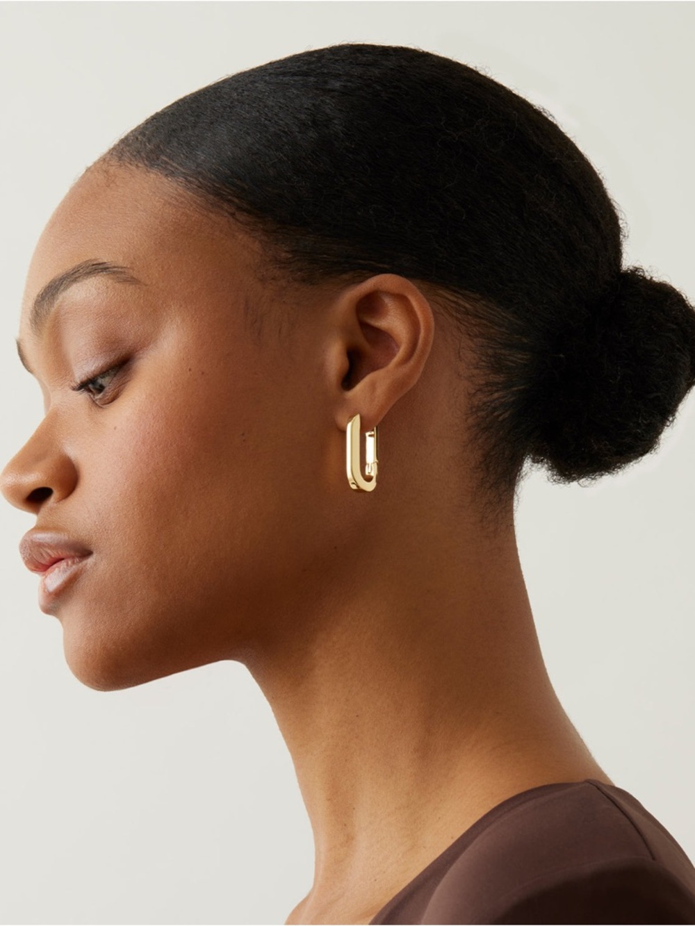 Jenny Bird U-link earrings - finished in high polish 14k gold